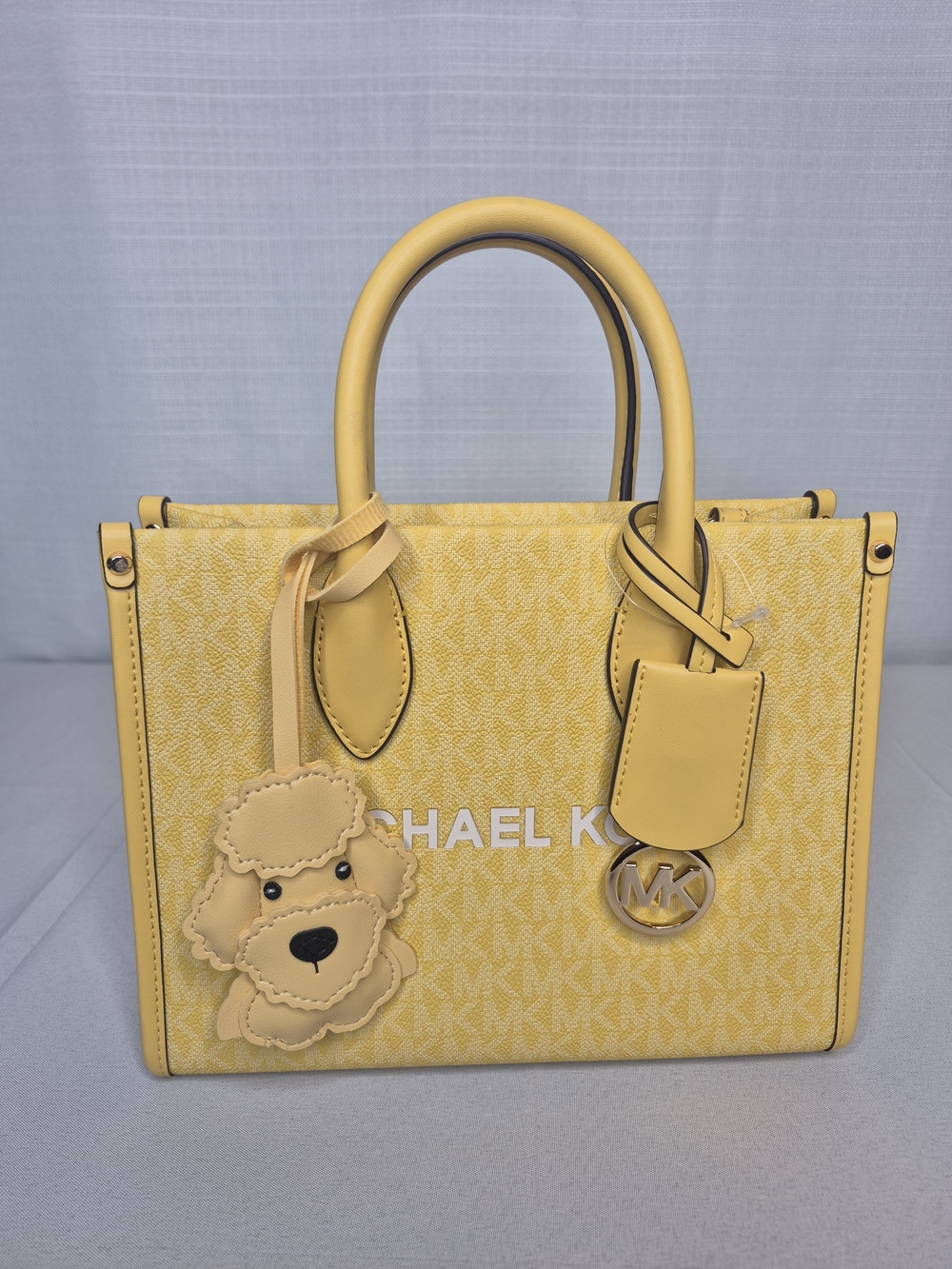 Michael Kors "Mirella" Yellow Signature Satchel Bag NWT - Picture 3 of 13